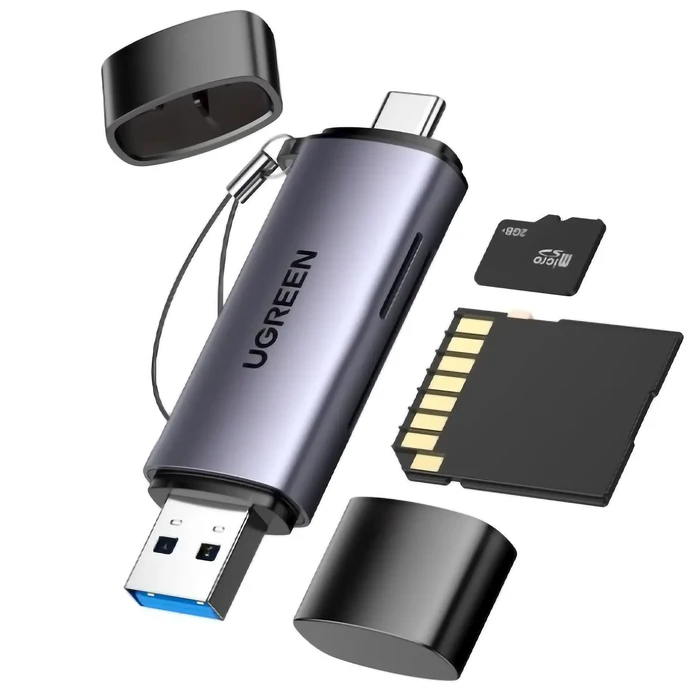 Lector externo UGREEN USB-A y USB-C para tarjetas SD y microSD