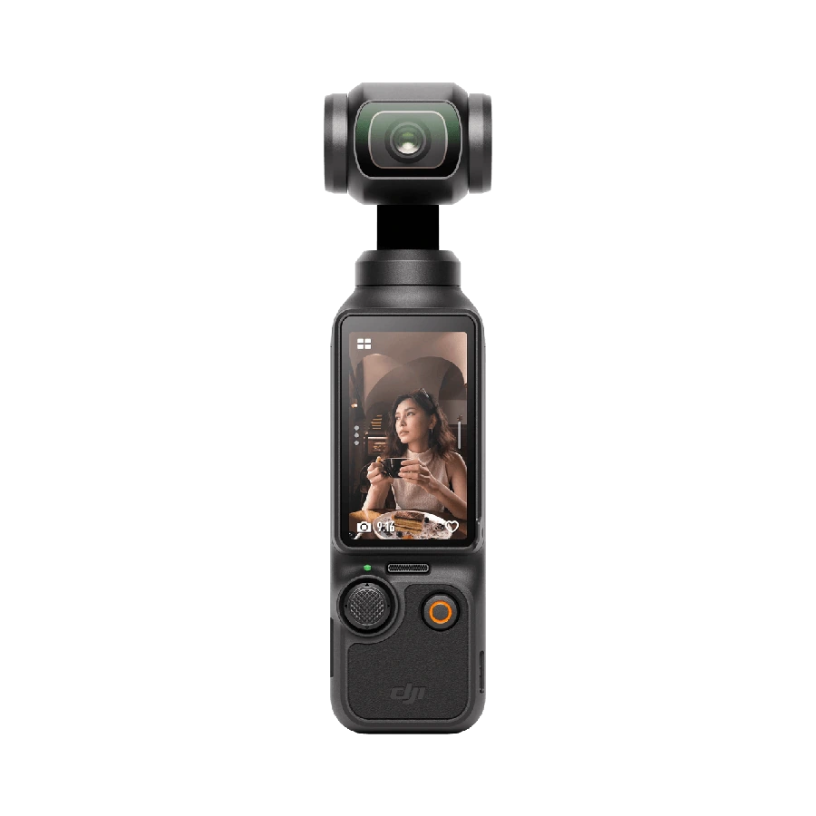 DJI Osmo Pocket 3 con estabilizador mecánico y pantalla giratoria